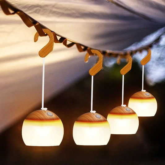 CampGlow – Retro Rechargeable Camping Lantern with USB