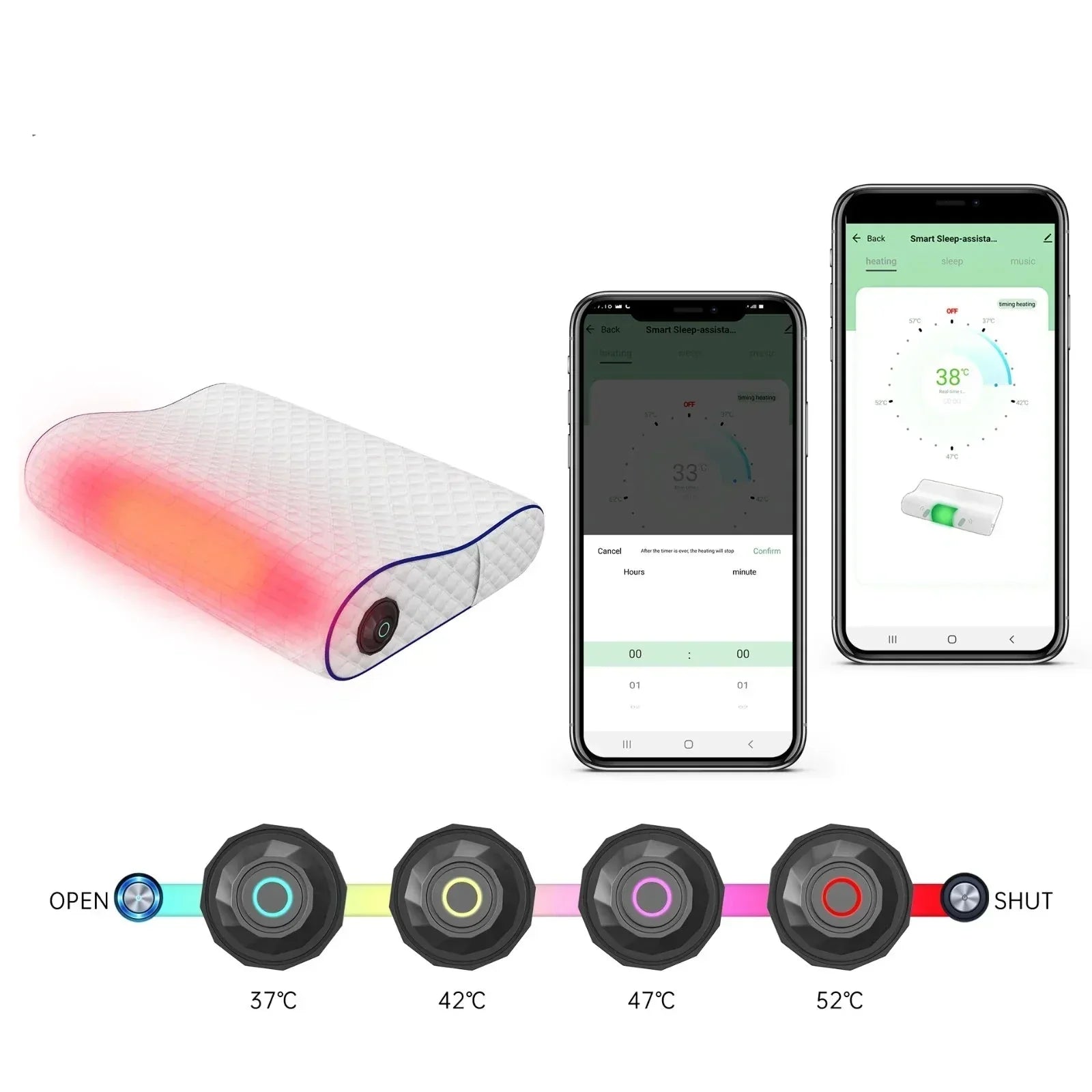 SleepHarmony - Luxury Memory Pillow with Bluetooth