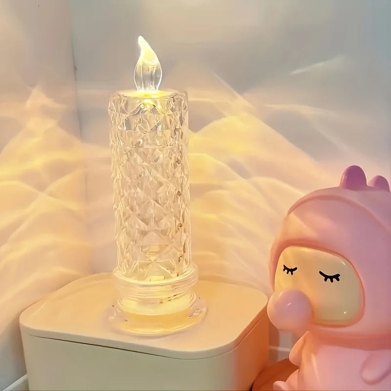 EnchantingGlow Candle Table Lamp - Flameless LED Mood Lights