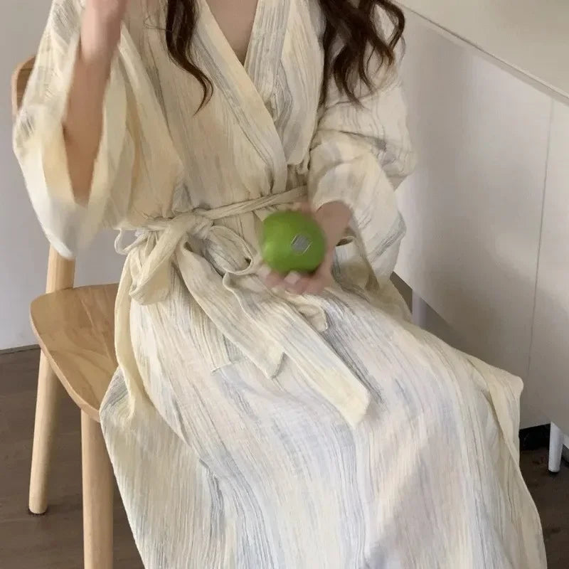 KimonoChic Bathrobe - Elegant Summer Loungewear