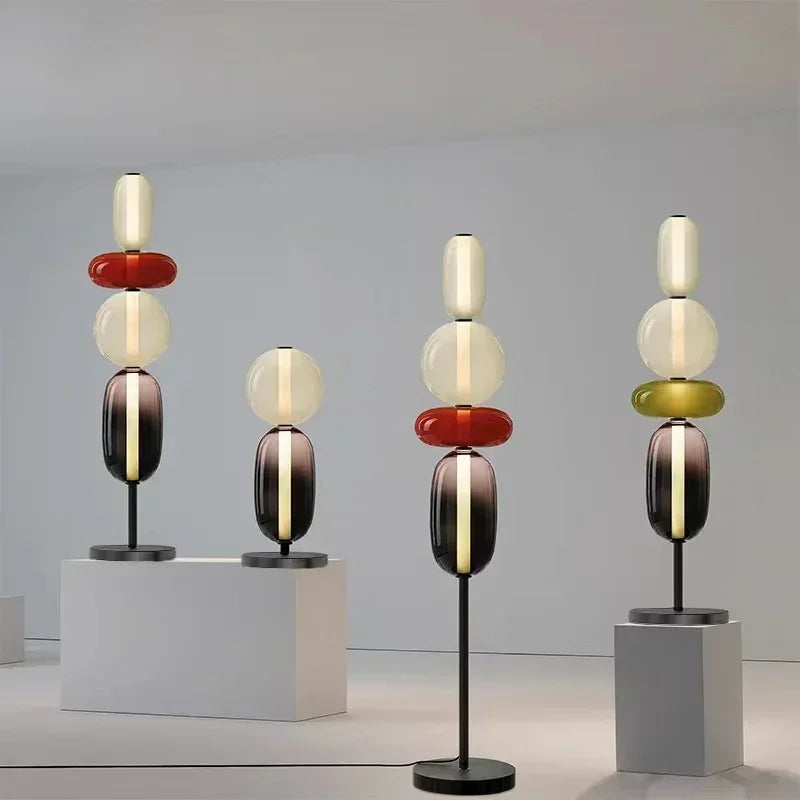 ChromaLuxe - Designer Floor Lamp with Color Accents for a Sparkling Ambiance