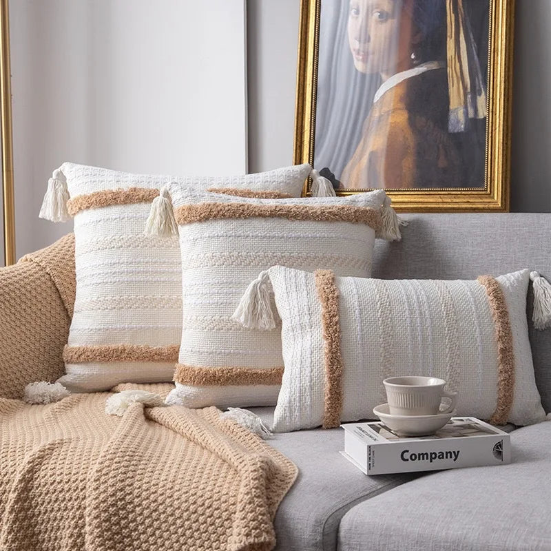 Lumière Luxe Cushion Cover - Elegant Tufted Style for Your Interior