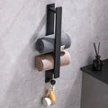 Modern Self-Adhesive Towel Rack - in Silver and Black