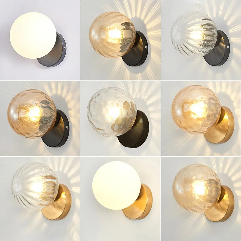 GleamGold - Luxury Gold Wall Lamp with Glass
