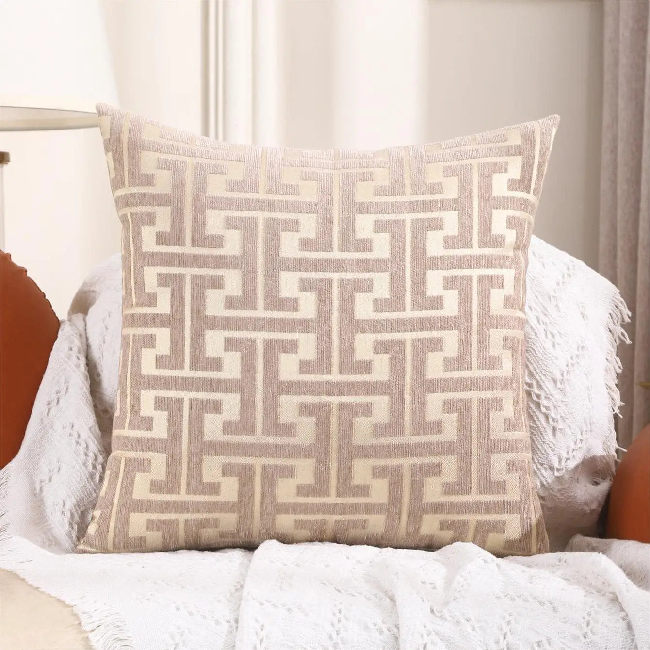 Serenity Luxe Pillowcase - Striped Pillow Cover for a Warm Home
