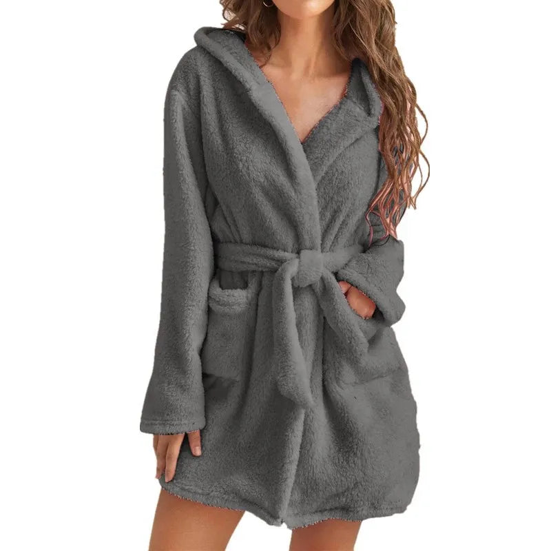 CozyElegance Bathrobe - Elegant Thick Bathrobe for Women