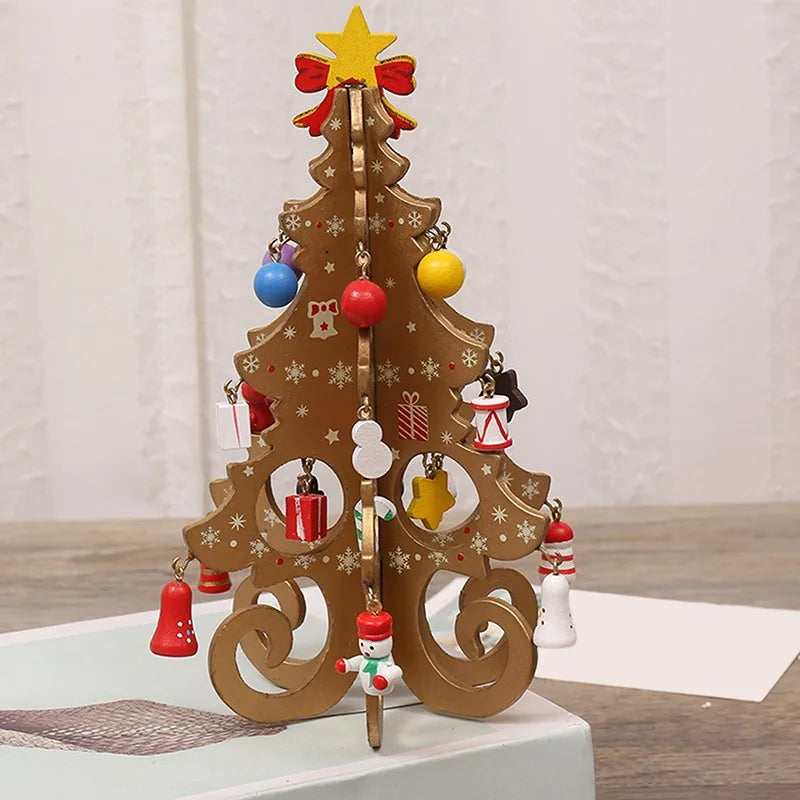 CharmTree Christmas Tree - Handmade 3D Wooden Christmas Decoration