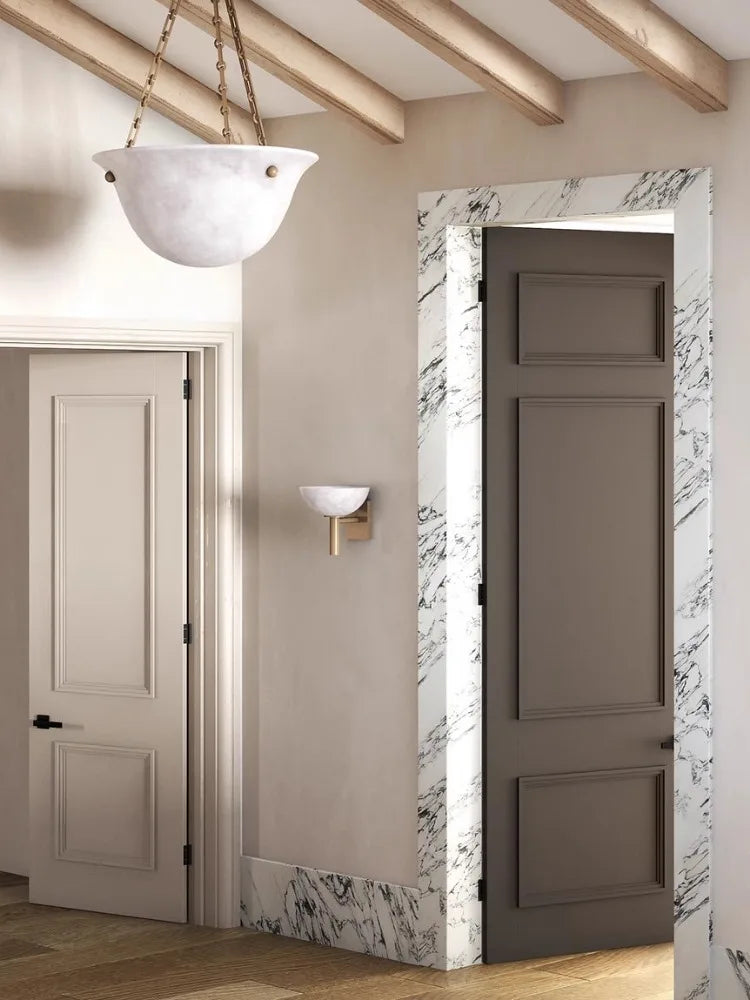 MarbleLuxe – Elegant Antique Marble Wall Lamp