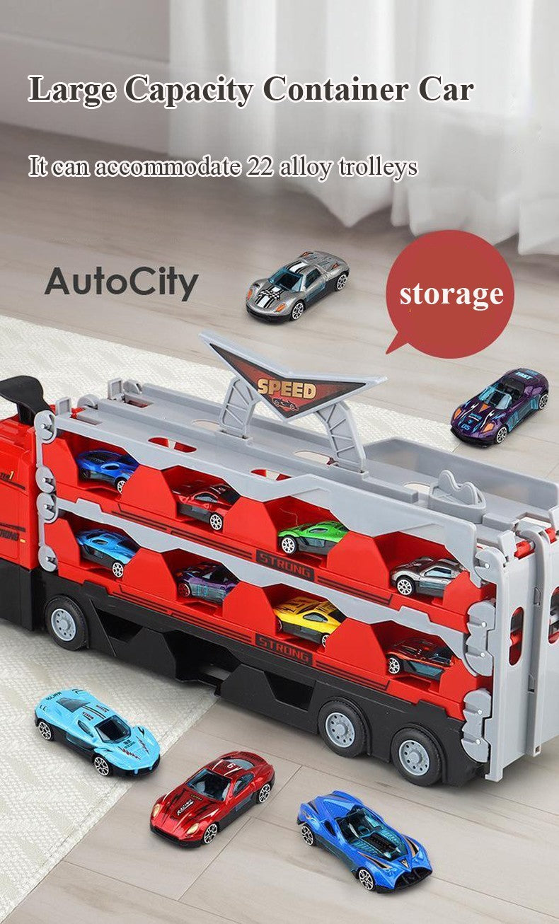 MegaTransporter - Toy Semi-Trailer Truck with Mini Cars