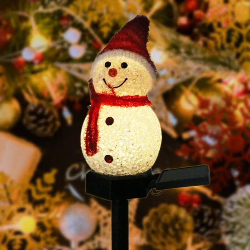 SoleilNeige Snowman Garden Lamp - Magical LED Outdoor Lighting for Garden