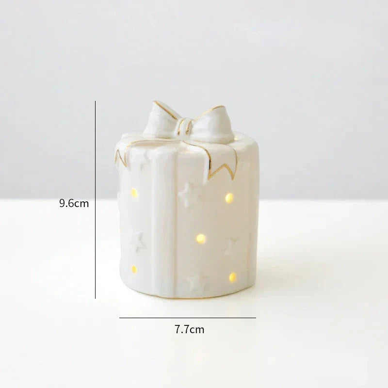 Magical Christmas Decoration - Light-Up Ceramic Snowman for Festive Decor