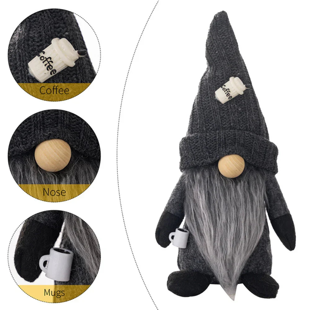 Scandinavian Coffee Gnome Dolls – Atmospheric Decoration