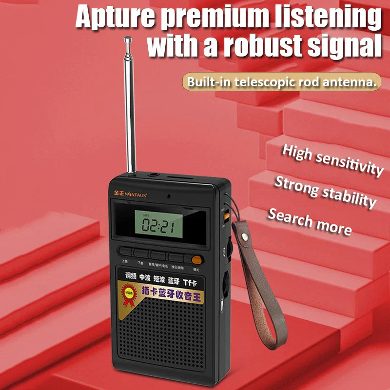SoundPocket Mini - Portable Bluetooth Radio & MP3 Player