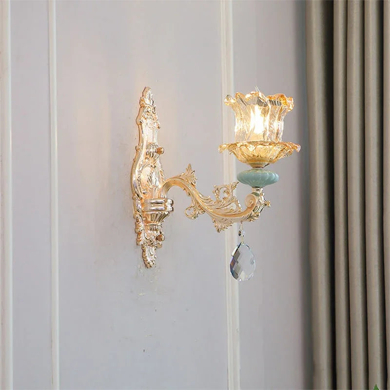 CrystalLuxe - Luxurious Crystal Wall Lamp for Modern Interiors