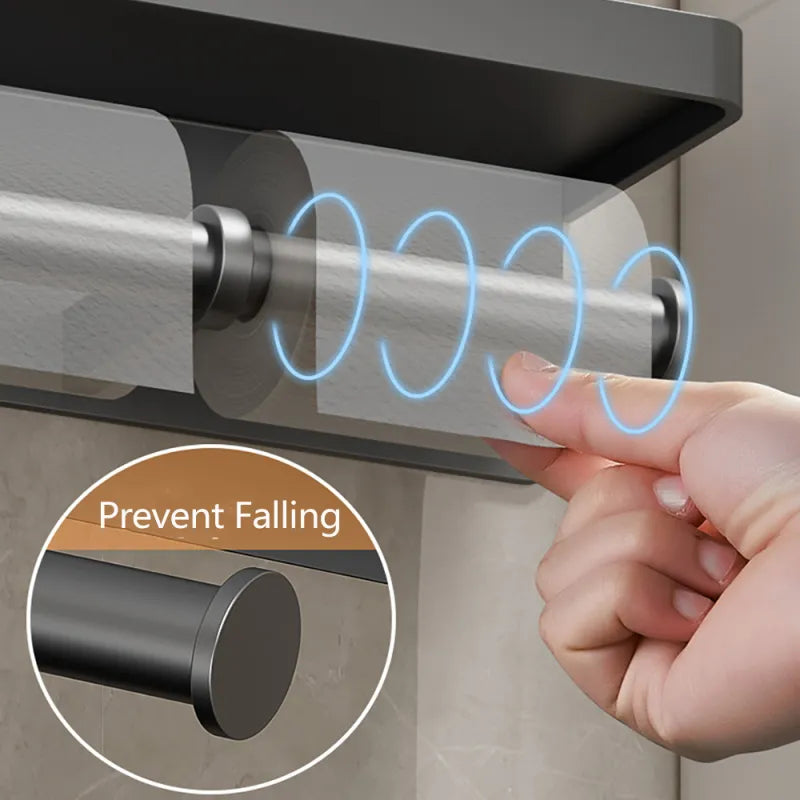 LuxeHold – Stylish Multifunctional Toilet Roll Holder