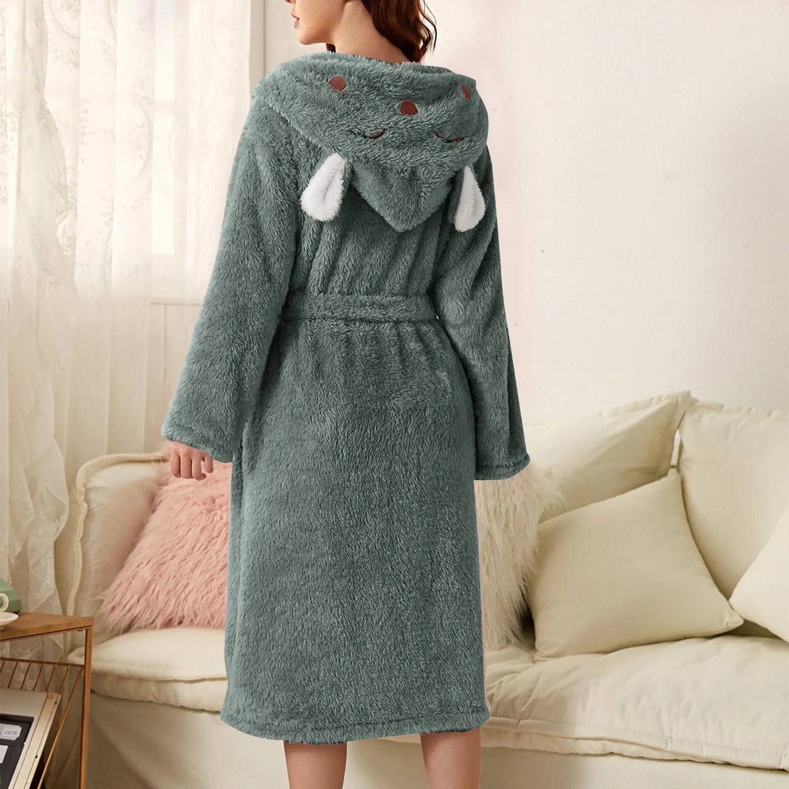 BunnyHug Bathrobe - Luxury Flannel Bathrobe with Bunny Ears