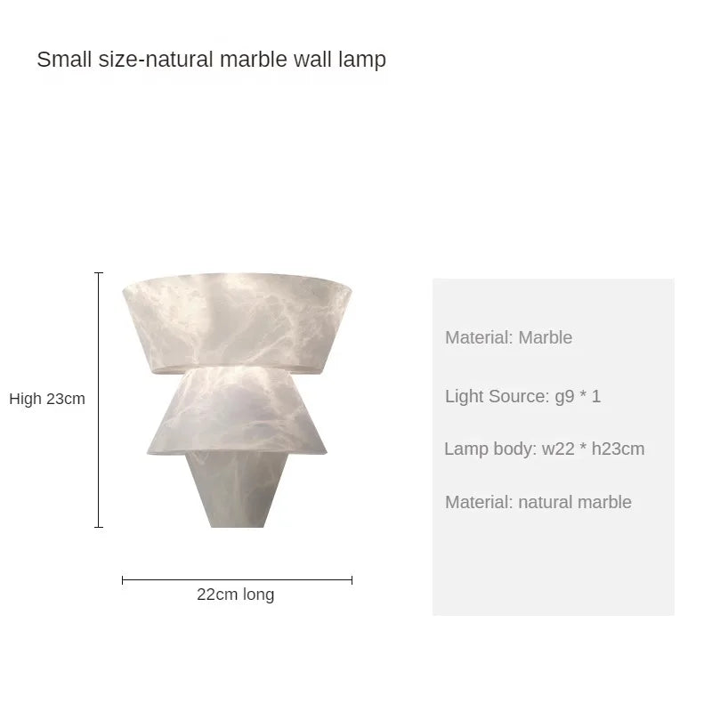 MarbleGlow Wall Light – Sleek Natural Stone Wall Lighting