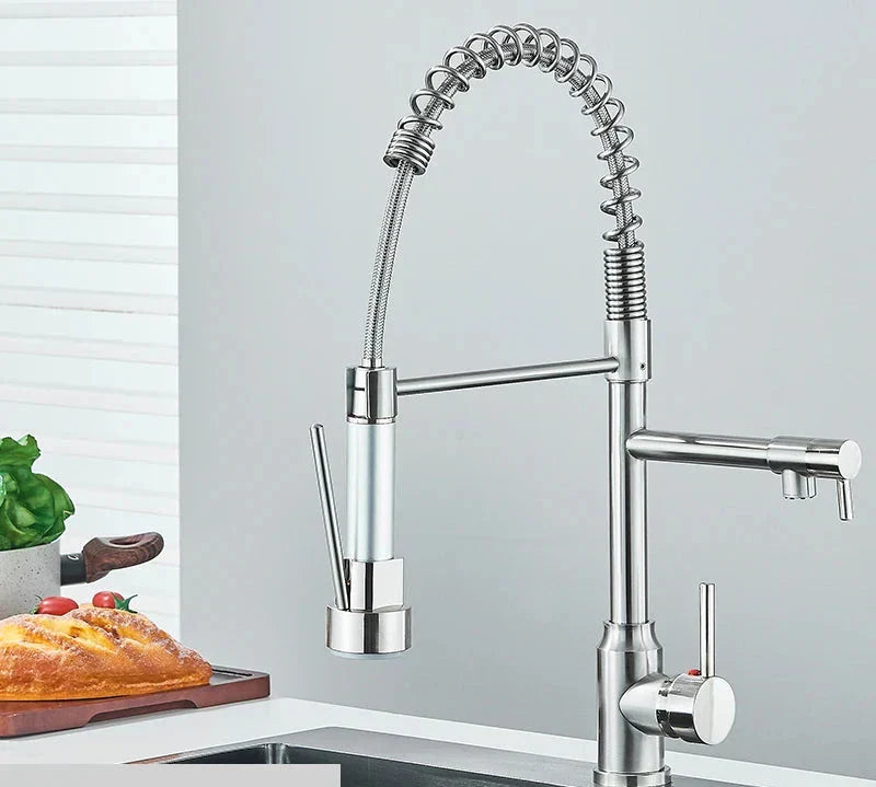 NickelFlex Faucet – Modern 360° Kitchen Mixer Tap