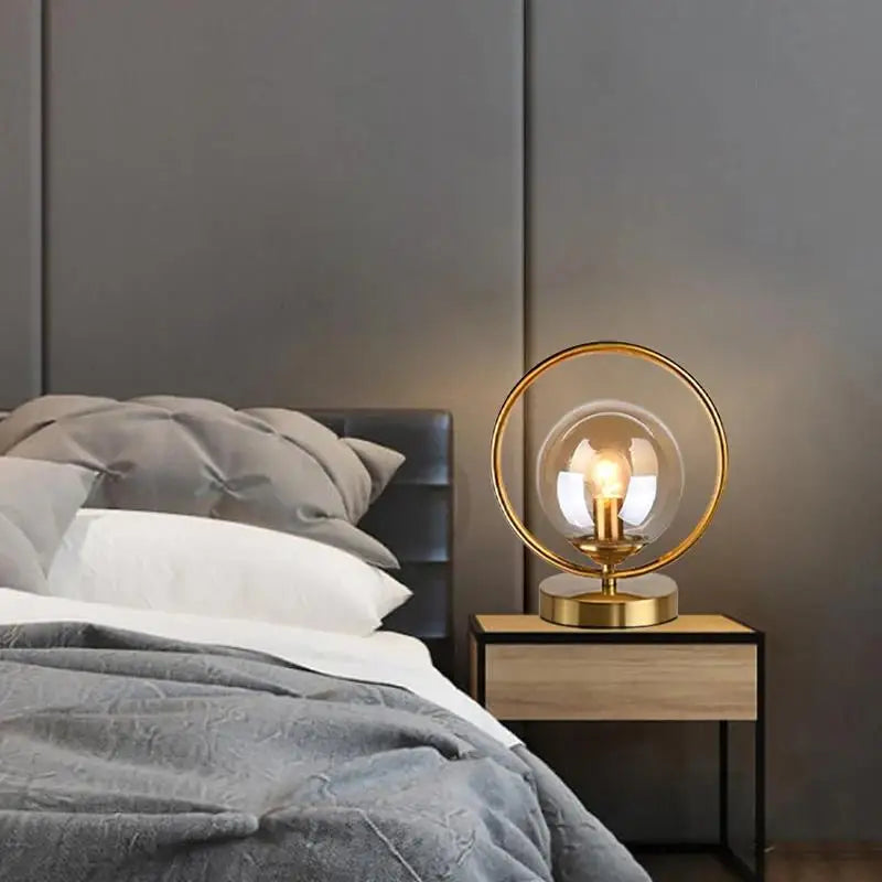 BallGlow - Luxurious Glass Lamp with Brass Accents for Modern Interiors