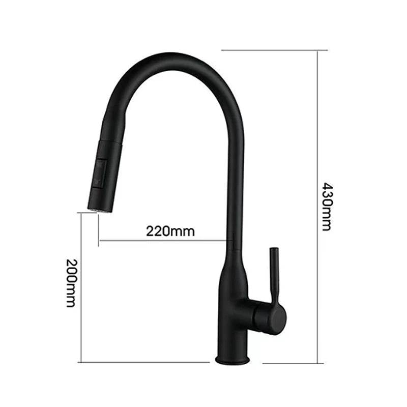 SteelFlow Kitchen Faucet - Modern Pull-Out Design Faucet