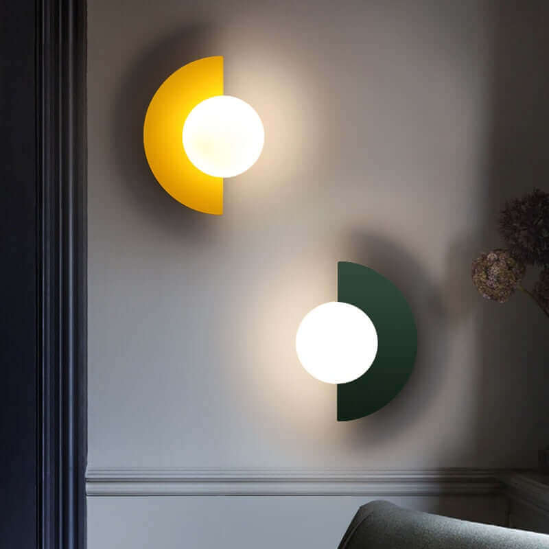 Northern Lights Charm - Half-Moon Metal Wall Lamp