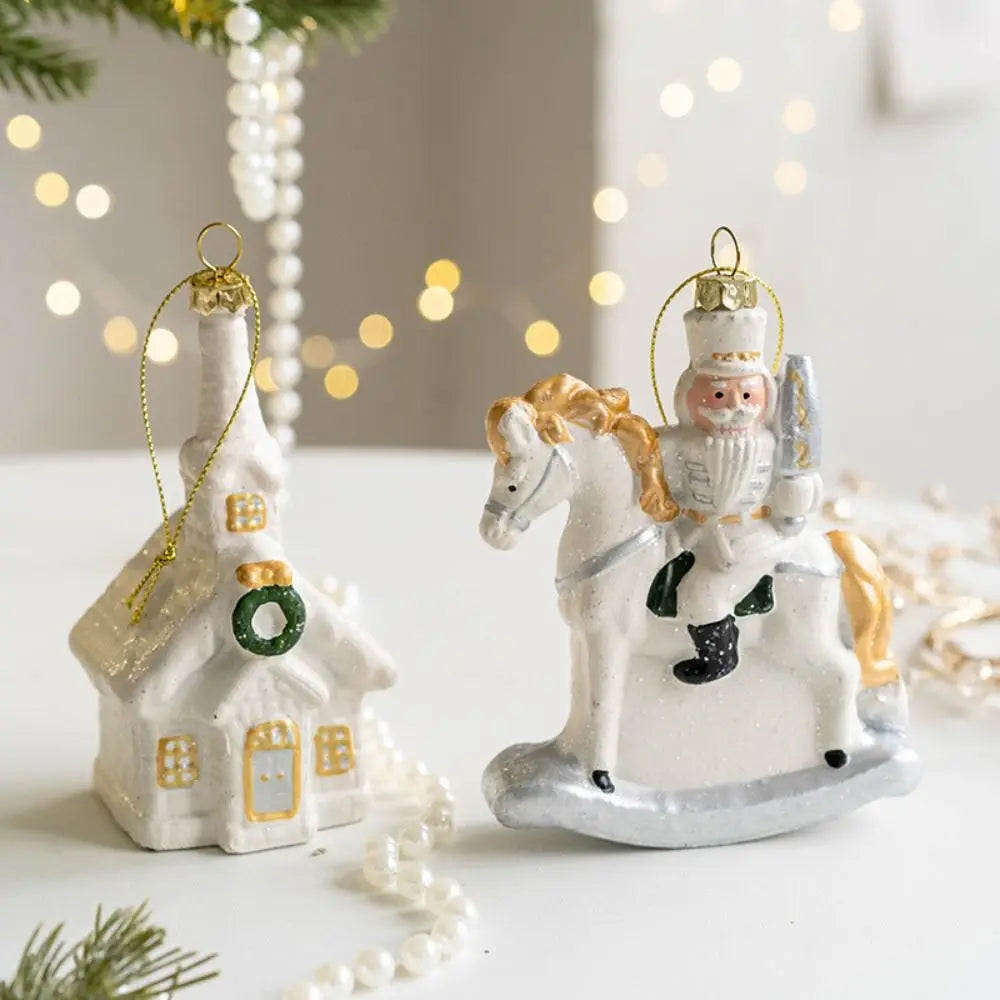 CharmingSnow Christmas Decorations – Enchanting Ceramic Christmas Hanging Decorations