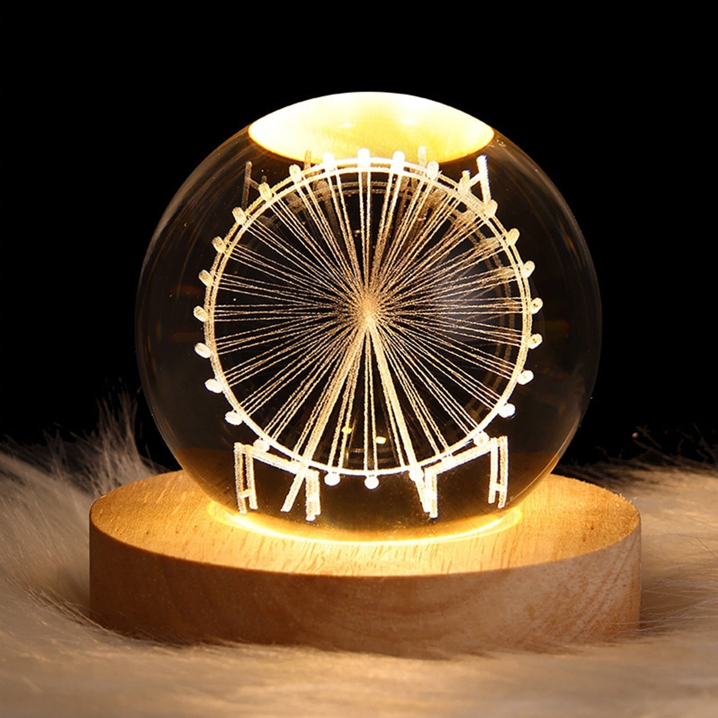 Crystal Light Ball – Enchanting Glass Ambient Light for Home