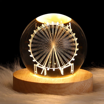 Crystal Light Ball – Enchanting Glass Ambient Light for Home