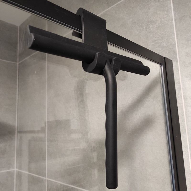 ShowerEase Glass Wiper - Stylish Black Shower Aid