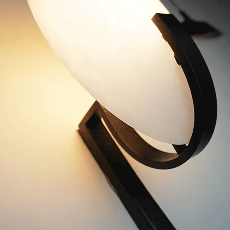 NordicLuxe – Stylish Copper Marble Wall Lamp