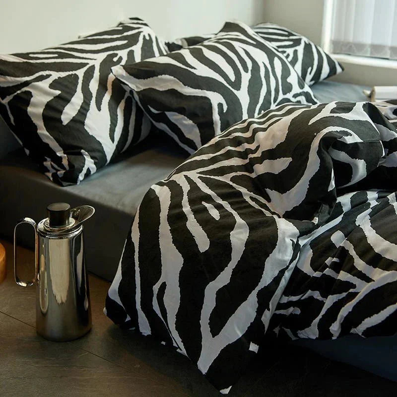 ZebraZen - Luxury Egyptian Cotton Duvet Cover