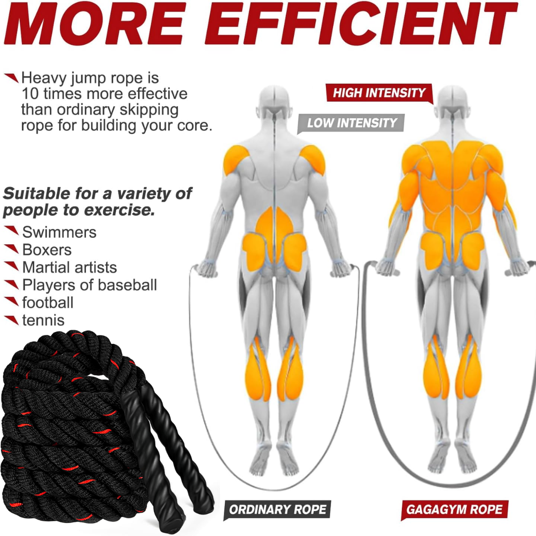 PowerJump - Heavy Adjustable Jump Rope for Training