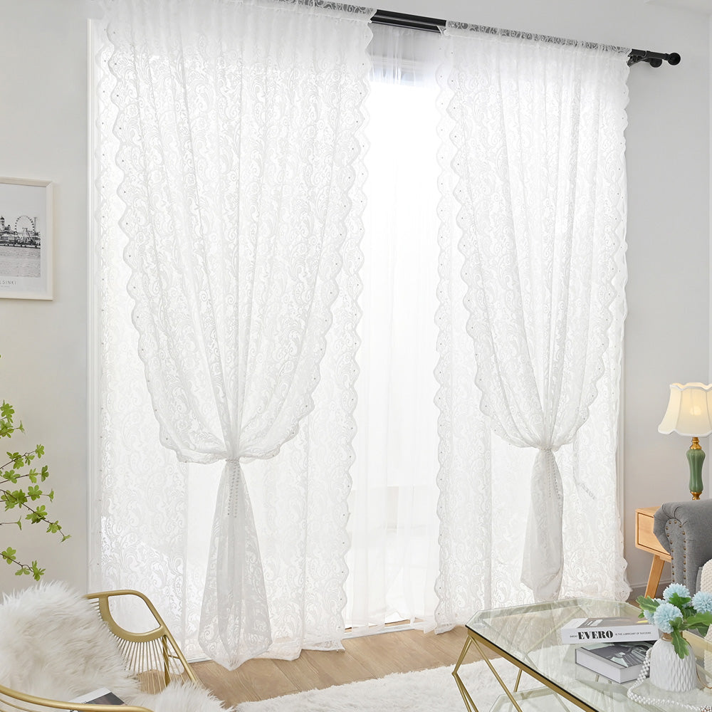 Elegance Sheer Curtain - Airy Transparent White Window Covering