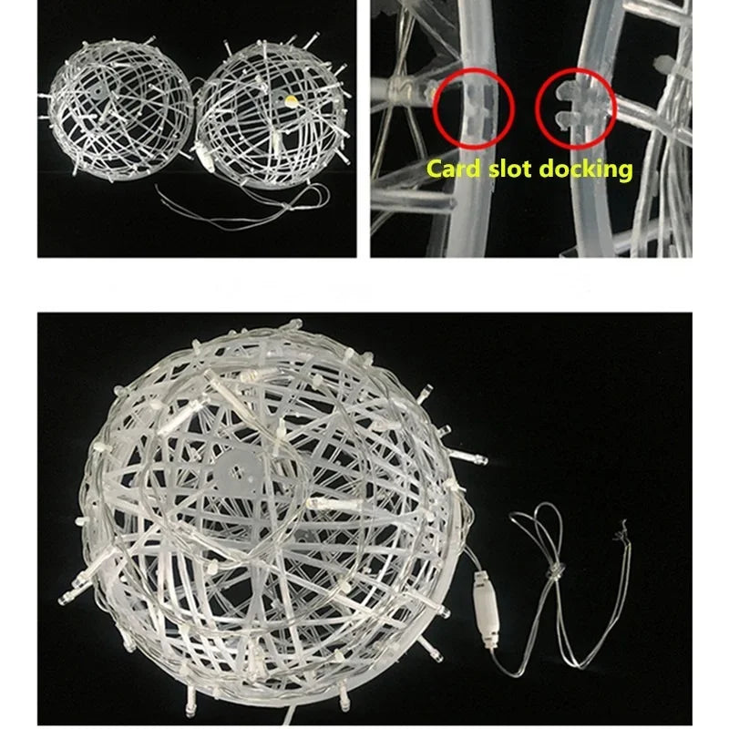 Sphere Rattan Festoon Lights - Elegant Rattan Festoon Lights for Every Occasion