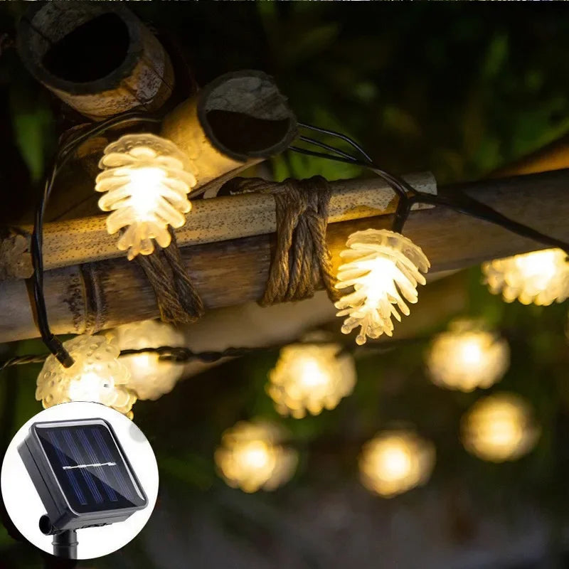 Pine Cone Solar String Lights - Magical Solar Decoration
