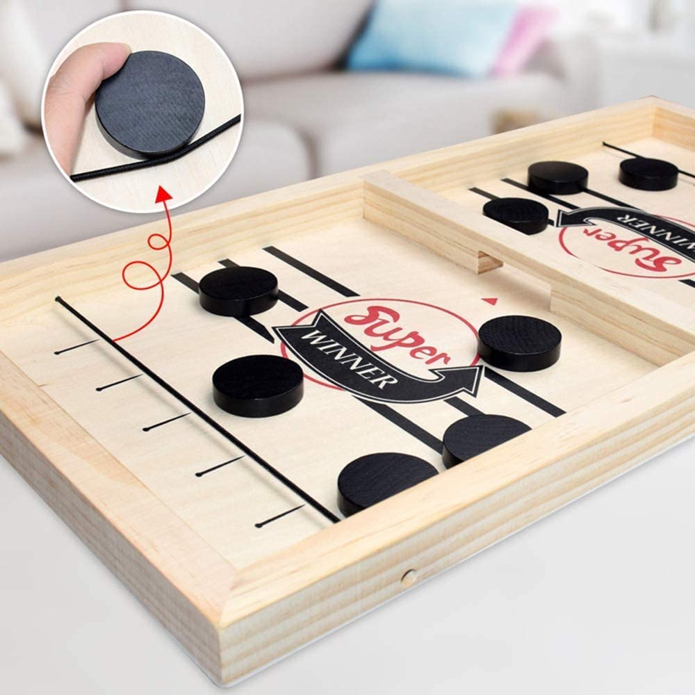 WoodStrike - Houten Tafelhockey Spel voor Gezinnen