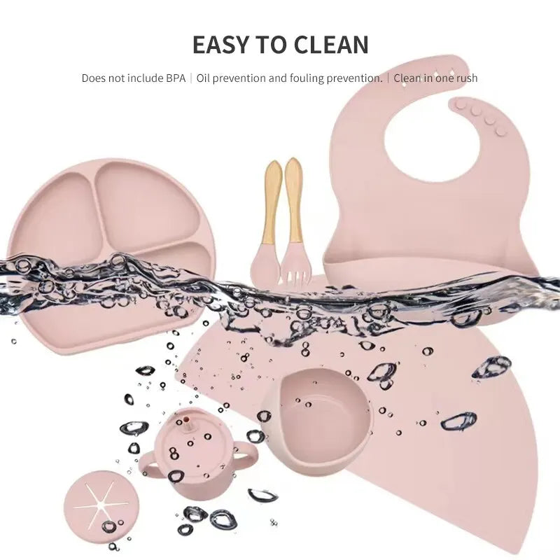 SiliconeBaby Set – Complete 6-piece Feeding Set for Babies