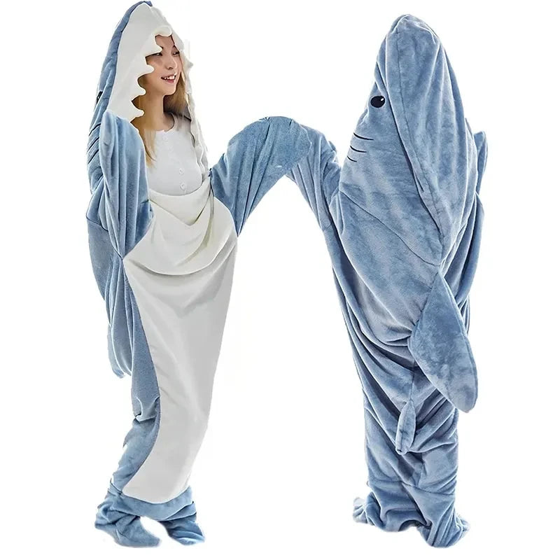 SharkWrap - Playful Flannel Sleeping Bag for Coziness