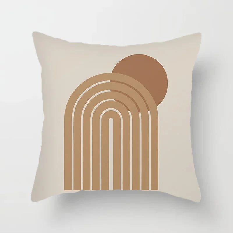 Aurum Cushion Cover - Modern Black and White Cushion Cover with Abstract Art Print