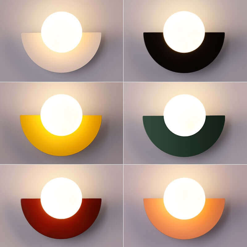 Northern Lights Charm - Half-Moon Metal Wall Lamp