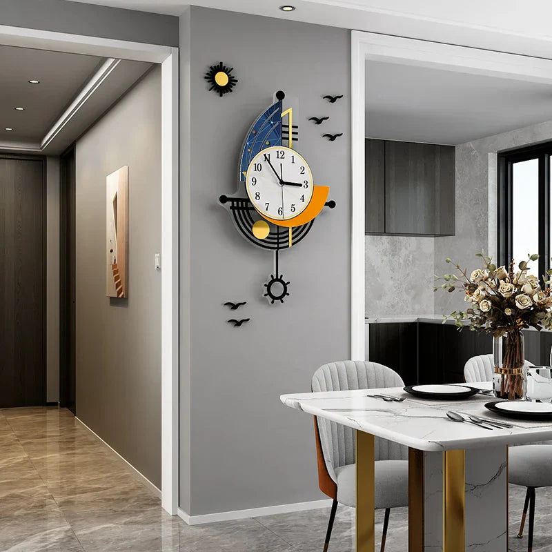 NauticTime Clock - Elegant Sailboat Wall Clock