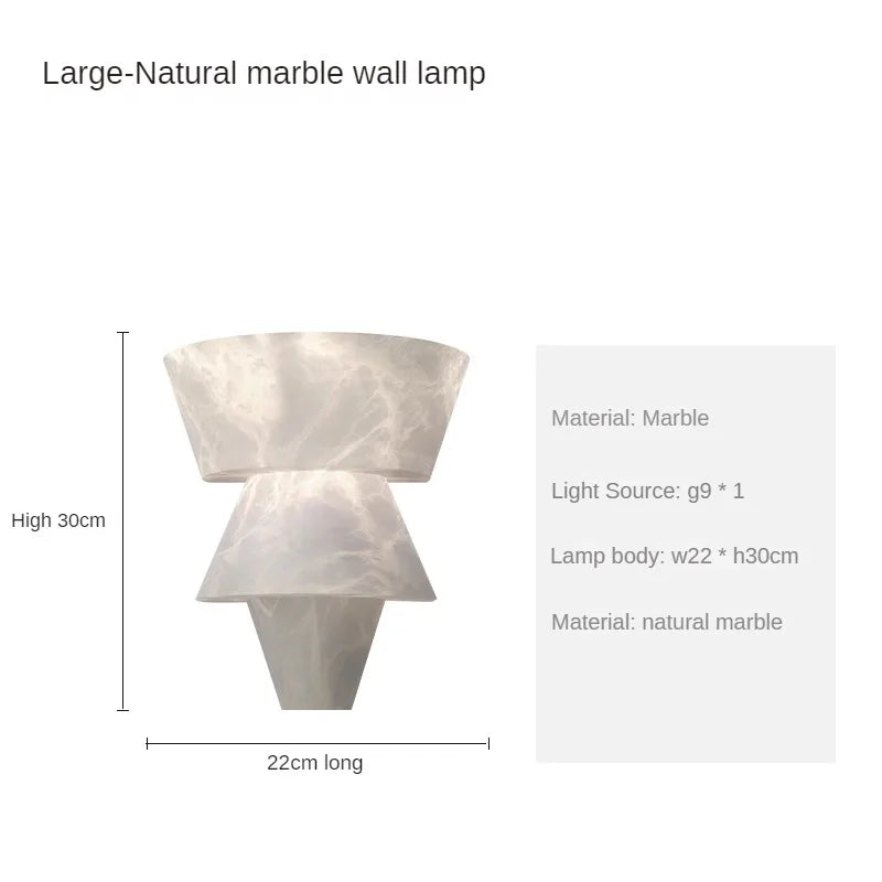 MarbleGlow Wall Light – Sleek Natural Stone Wall Lighting
