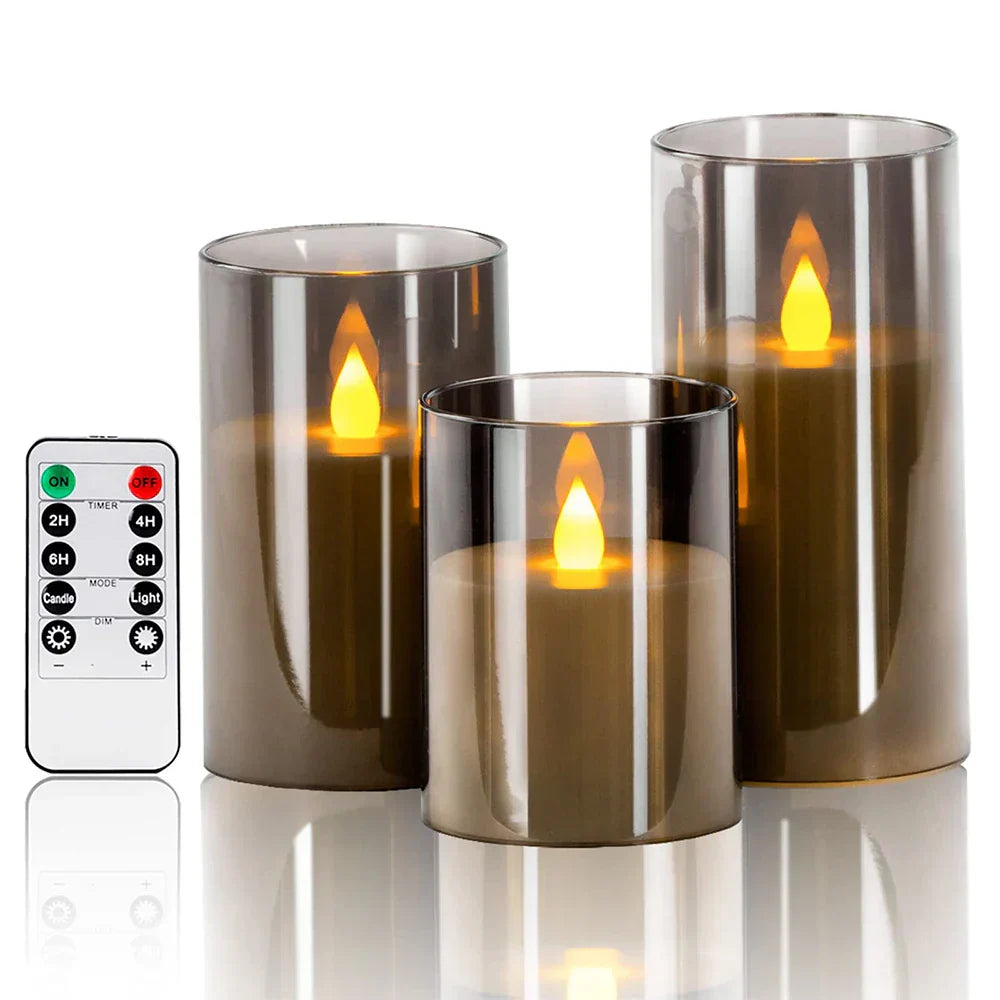 Rechargeable CandleGlow – Elegant LED Candle Set with Remote Control