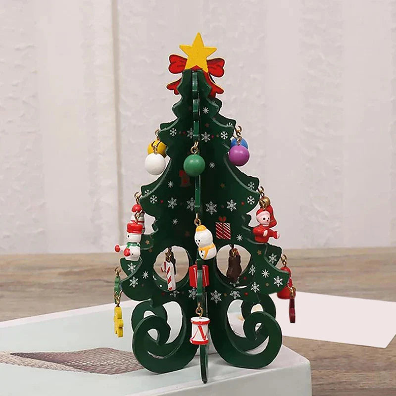 CharmTree Christmas Tree - Handmade 3D Wooden Christmas Decoration