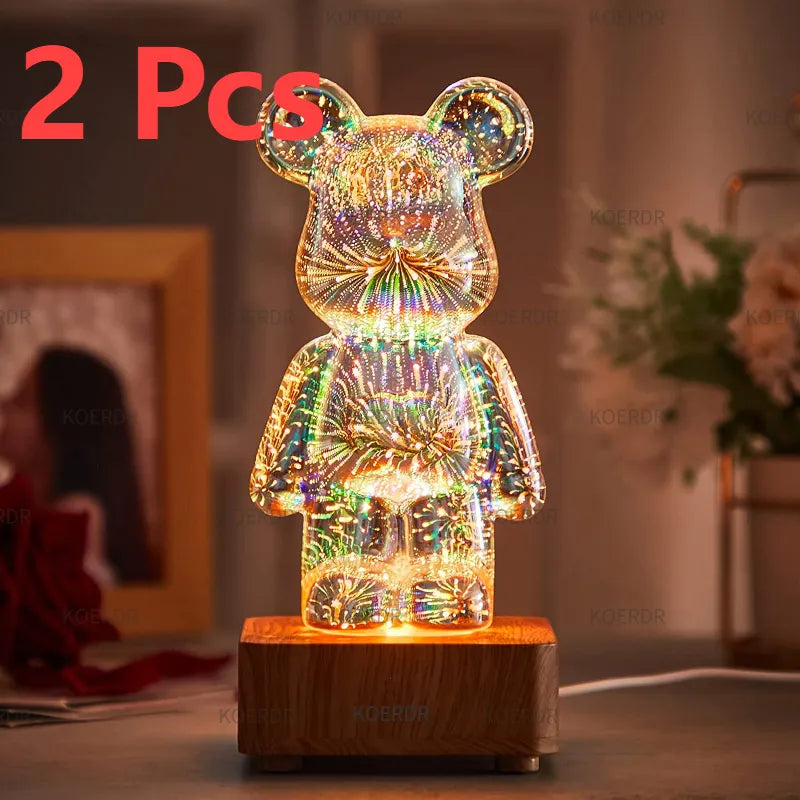 StarBear - Enchanting 3D Fireworks Effect Lamp