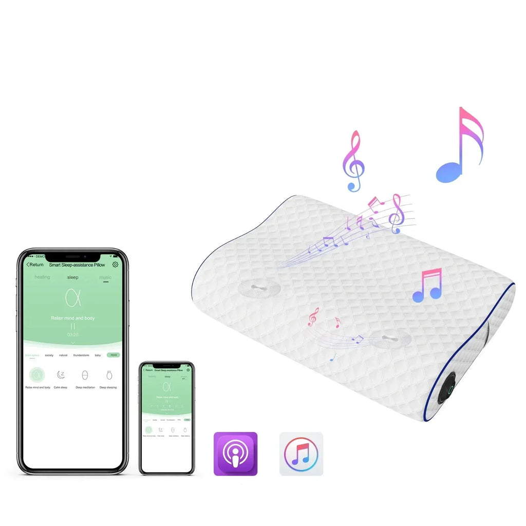 SleepHarmony - Luxury Memory Pillow with Bluetooth