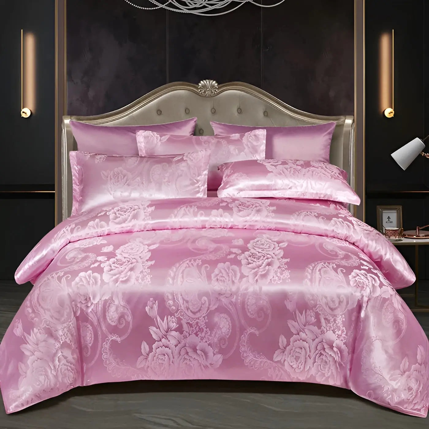Chic Satin Jacquard Duvet Cover for a Luxury Bedroom