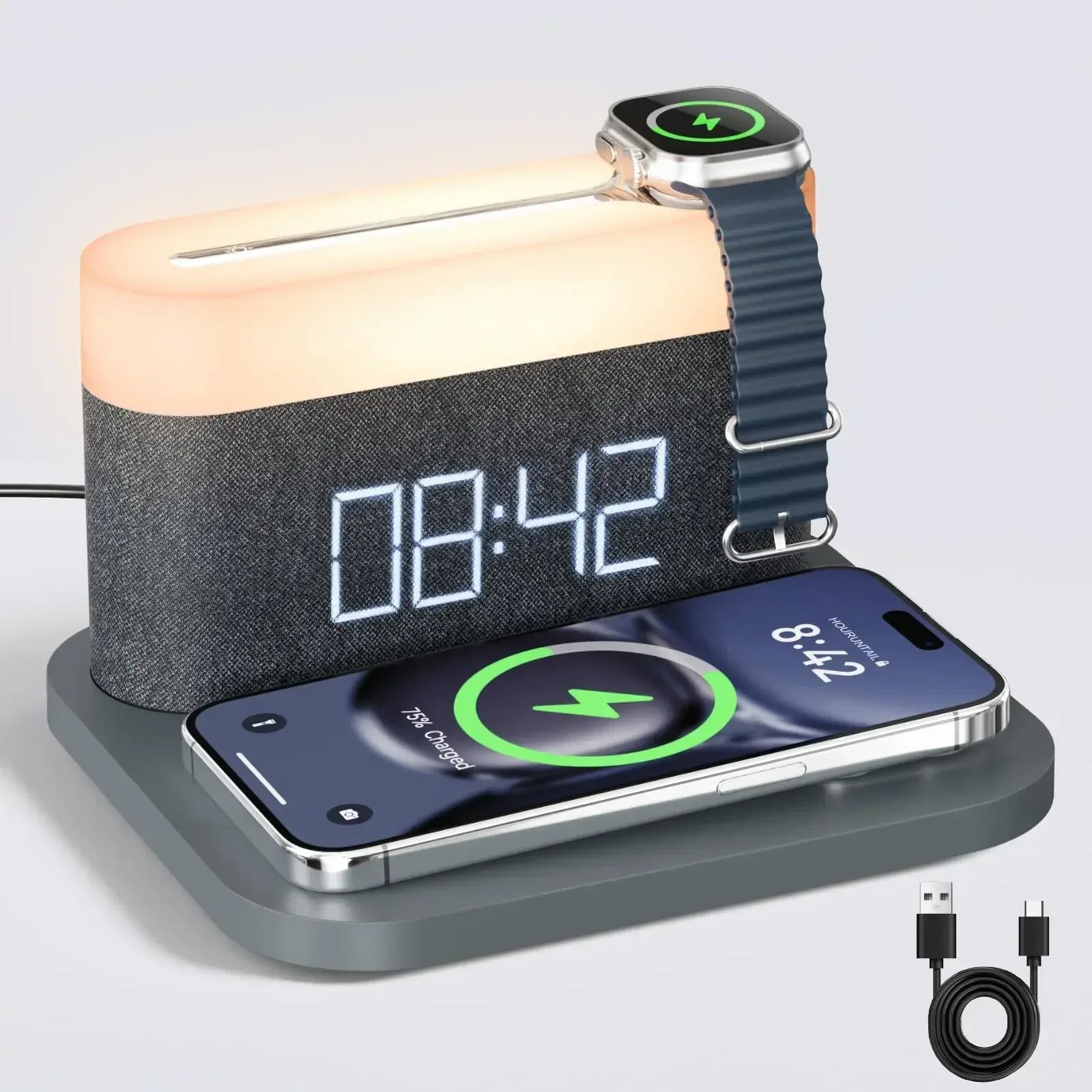 LuxeCharge Pro - Wireless Charger with Night Light