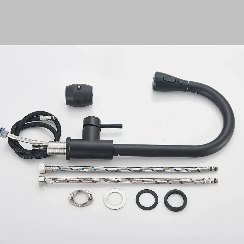 BlackStream Faucet – Modern Pull-Out Kitchen Faucet Black