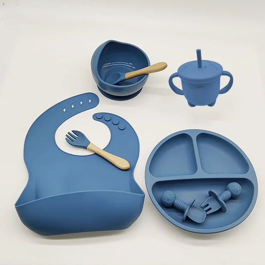 TinyBites – Stylish Silicone Baby Feeding Set